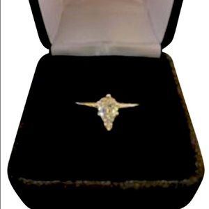 Pear Shaped Solitaire Diamond Ring
